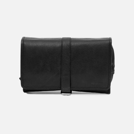 Toiletry bag leather with hanger