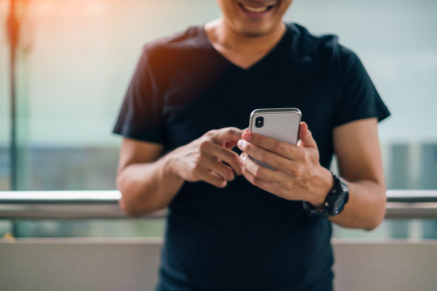 Person receiving a gift